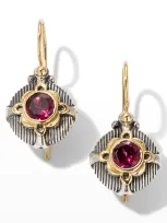 Konstantino Delos Two-tone Rhodolite Garnet Earrings