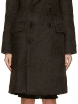 Bottega Veneta Brown Brushed Alpaca Coat In 2113 Fondant