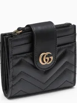 Gucci Black Gg Closure Small Wallet