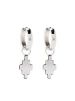 Marcelo Burlon County Of Milan Silver Cross Pendant Earrings