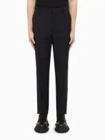 Valentino Pleated Regular-fit Straight Stretch-wool Trousers In Black