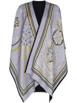 Emilio Pucci Esperidi-print Wool Shawl In Blue