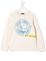 N°21 Kids' Logo-print Cotton Sweatshirt In Cream