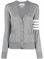 Thom Browne Grey Swimmer Icon 4-bar Cardigan