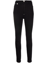 Philipp Plein High Waist Crystal-embellished Jeggings In Black