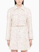 Valentino Braid-trimmed Tweed Crop Jacket In White