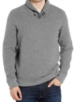 Billy Reid Shawl Collar Pullover In Medium Grey