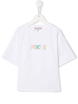 Emilio Pucci Junior Teen Logo-print Short-sleeved T-shirt In White