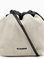 Jil Sander Canvas Bucket Bag In Beige