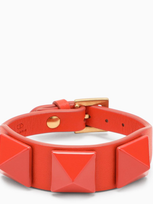 Valentino Garavani Roman Rockstud Leather Bracelet In Pink