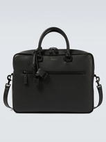 Saint Laurent Sac De Jour Full-grain Leather Briefcase In Black