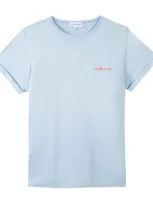 Maison Labiche T-shirt Poitou Weekender En Coton In Light Blue