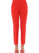 Moschino Tailored Cropped Trousers In Red