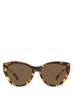 Valentino Tortoiseshell-effect Cat-eye Sunglasses In Havana/brown