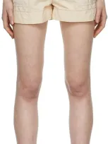 Moncler Off-white Polyester Shorts In 080 White