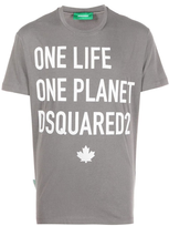 Dsquared2 Logo-print Cotton T-shirt In Grey