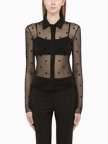 Givenchy Shirt In Tulle With 4g Pattern In Black