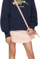 Palm Angels Kids Pink Logo Skirt In Pink Black