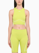 Off-white Yellow Sports Crop Top