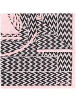 Lanvin Chevron-print Cotton Scarf In Pink