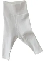 Ashmi And Co Babies' Ayo Rib Cotton Pants In White