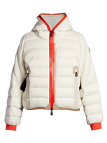 Moncler Sierre Down Bomber Jacket In Off White