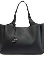 Tod's Leather Tote Bag In Black