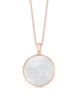 Lily Nily Kids' Mother-of-pearl Pendant Necklace In Rose Gold