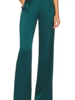 The Sei Wide-leg Silk Trousers In Beetle