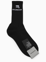 Balenciaga Black Sporty B Tennis Socks In Nero