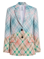 Rosie Assoulin Women's 50/50 Plaid Notch Lapel Two-button Blazer