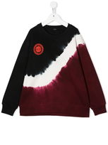 N°21 Kids' Tie-dye Print Logo Sweatshirt In Red