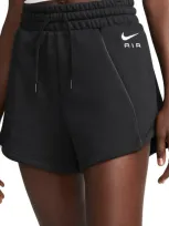 Nike Women's Air High-rise Fleece Shorts In Black