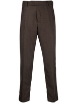 Pt Torino Cropped Tailored Trousers In Braun