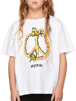 Wildkind Kids White Peace Snake T-shirt In Peace Snake White