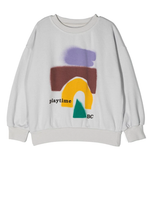 Bobo Choses Kids' Organic Playtime Print Sweatshirt In Grey