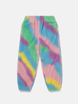 Stella Mccartney Spray Print Teddy Fleece Joggers In Multicolour