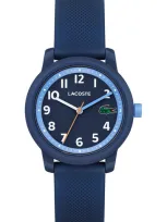 Lacoste Kids L.12.12 Light Navy Silicone Strap Watch 32mm Women's Shoes