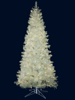 Barcana 7.5' White Iridescent Tree With Led Lights