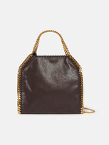 Stella Mccartney Falabella Mini Tote Bag In Chocolate Brown