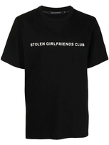 Stolen Girlfriends Club Black Organic Cotton T-shirt In Schwarz