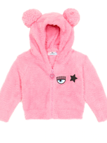 Monnalisa X Chiara Ferragni Baby Eyestar Hoodie In Sachet Pink