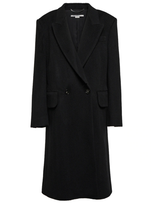 Stella Mccartney Double-breasted Wool Coat In Nero