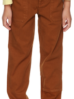 Marc Jacobs Kids Orange Paneled Cargo Pants In Mattone