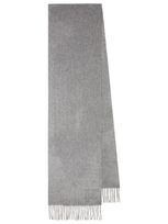 Max Mara Dalia Fringed Cashmere Scarf In Grigio Chiaro