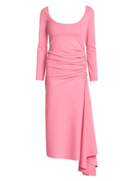 Marni Draped Side Midi-dress In Pink Candy