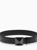 Valentino Garavani Black Leather Belt With Stud