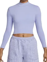 Nike Women's  Yoga Dri-fit Luxe Long Sleeve Crop Top In Purple