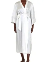 Papinelle Celine Silk Robe In Ivory