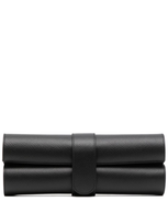 Smythson Leather Chess Roll In Schwarz